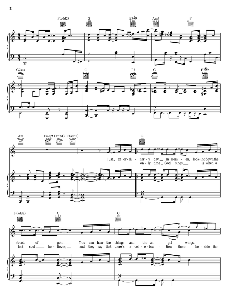 My Child Is Coming Home Piano, Vocal, Guitar scores gallery preview page 2