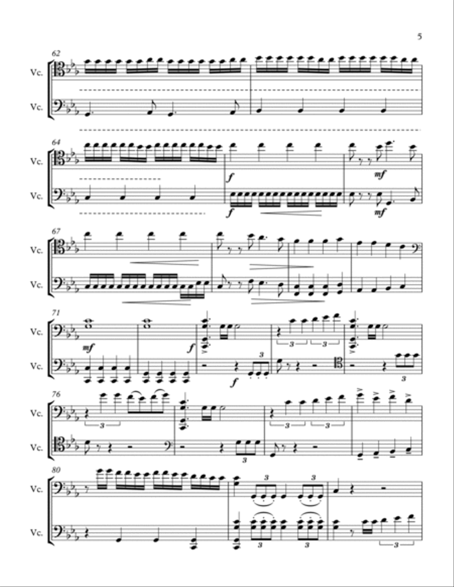 Rock! Cello! Duet! String Duet scores gallery preview page 5