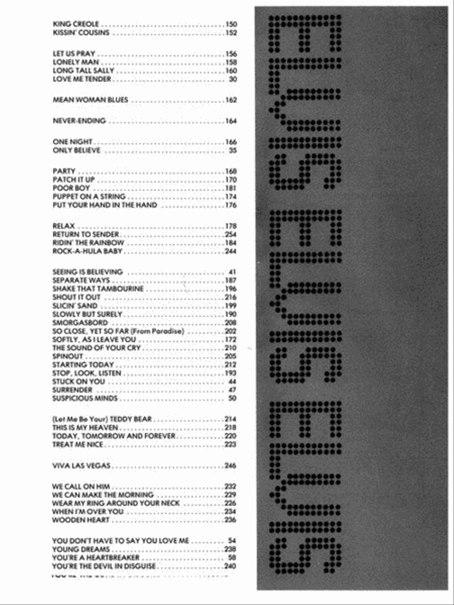 Elvis Elvis Elvis – 100 Greatest Hits Piano, Vocal, Guitar scores gallery preview page 5