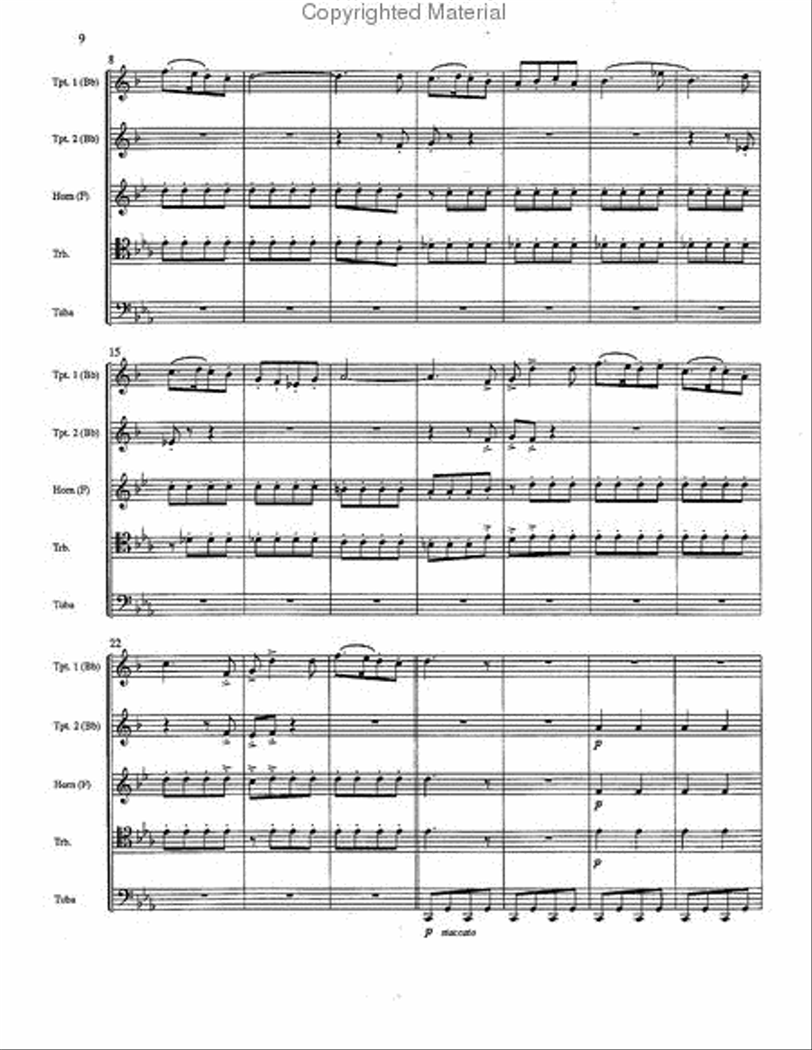 First Suite in Eb Brass Quintet scores gallery preview page 5