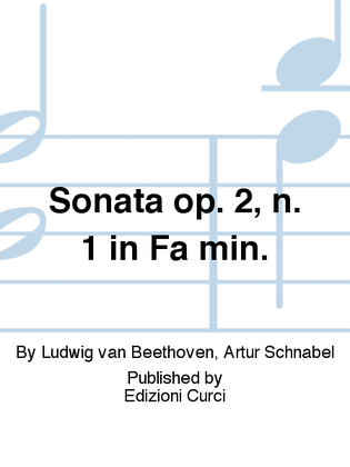 Book cover for Sonata op. 2, n. 1 in Fa min.