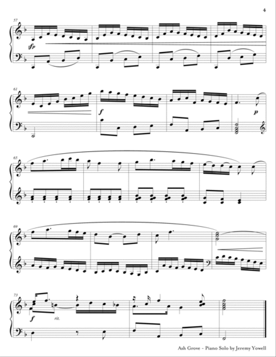 Ash Grove Piano Solo scores gallery preview page 4