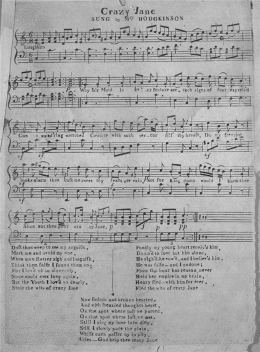 Crazy Jane Voice scores gallery preview page 1