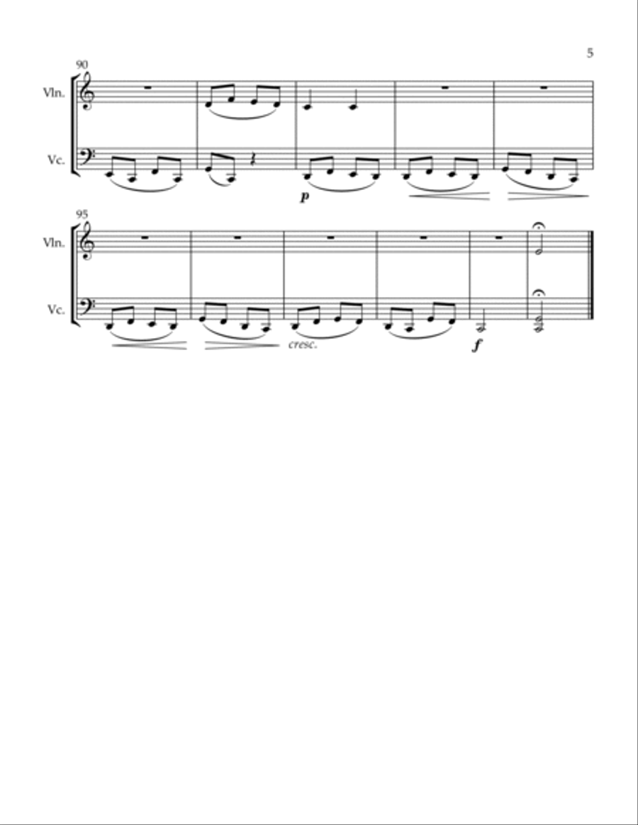 3 Duets Sweet As Sugar Former Friends Soft Tears String Duet scores gallery preview page 5