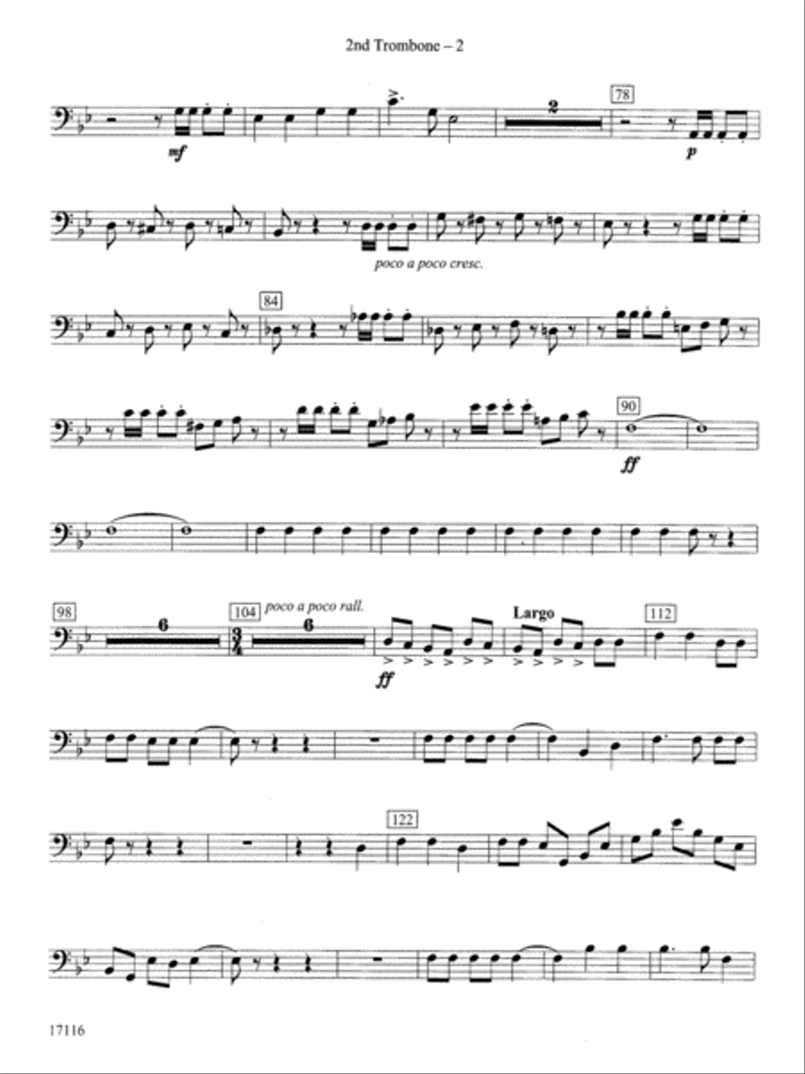 1812 Overture: 2nd Trombone Concert Band scores gallery preview page 2