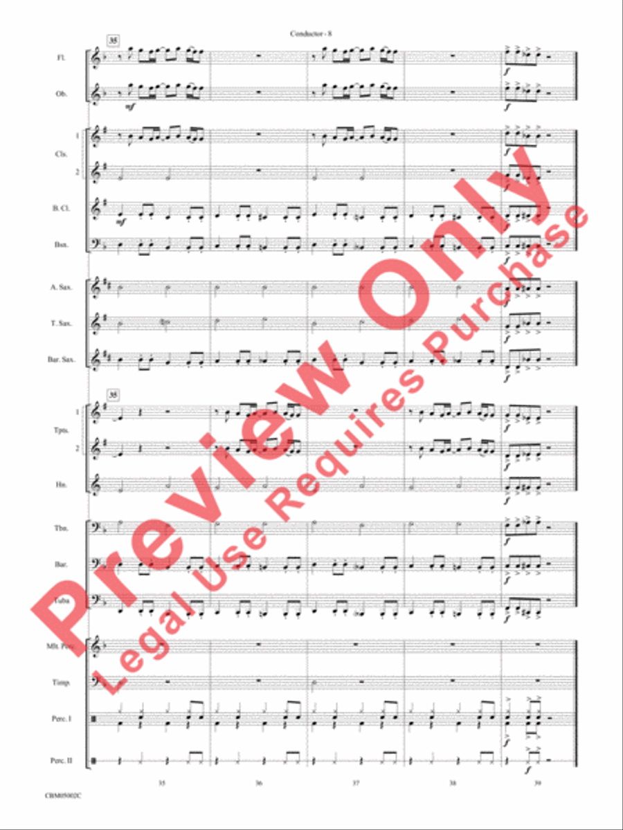 Boulevard of Broken Dreams Concert Band scores gallery preview page 10