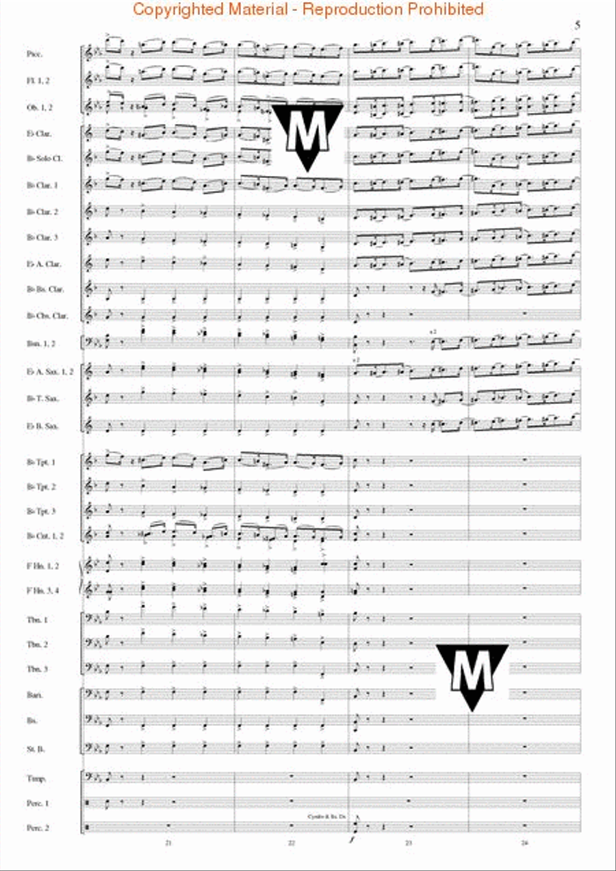 Triumphal March (from Aida) Concert Band scores gallery preview page 6
