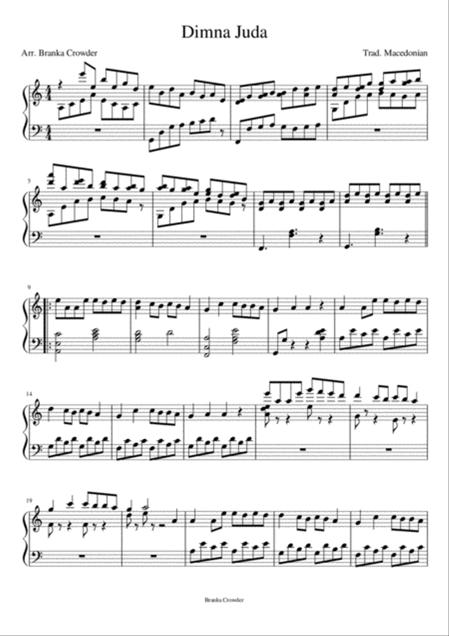 Dimna Juda Harp scores gallery preview page 1