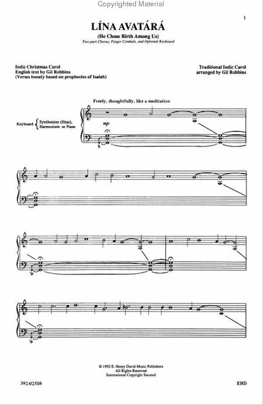 Lina Avatara Lina Avatara 3-Part scores gallery preview page 2