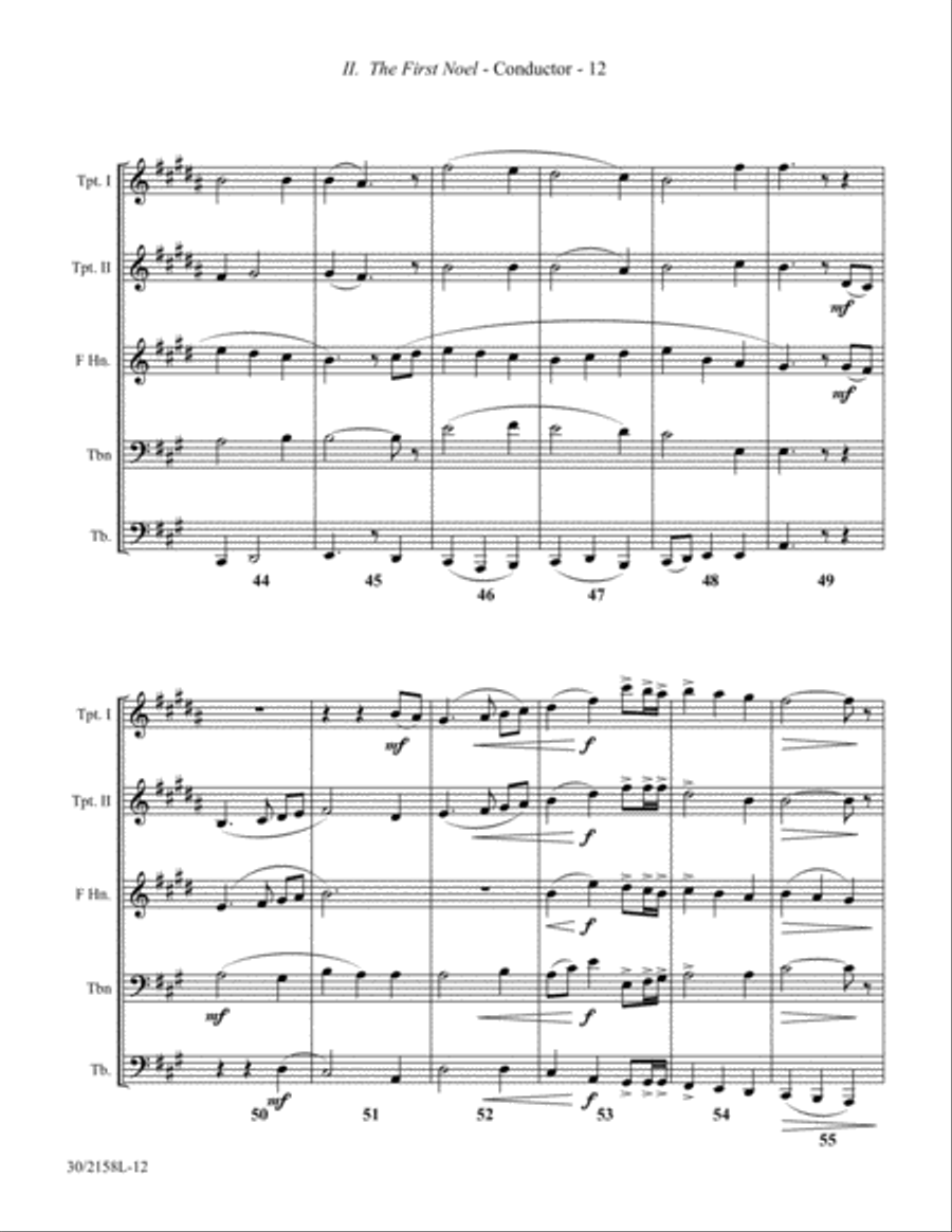 Christmas Suite for Brass Quintet Brass Quintet scores gallery preview page 12