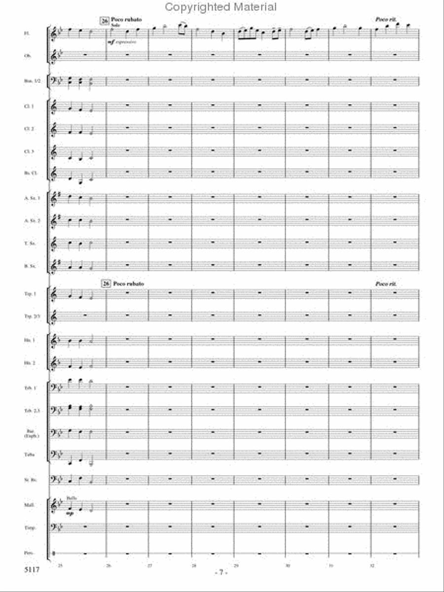 Hymn for a Child Concert Band scores gallery preview page 6
