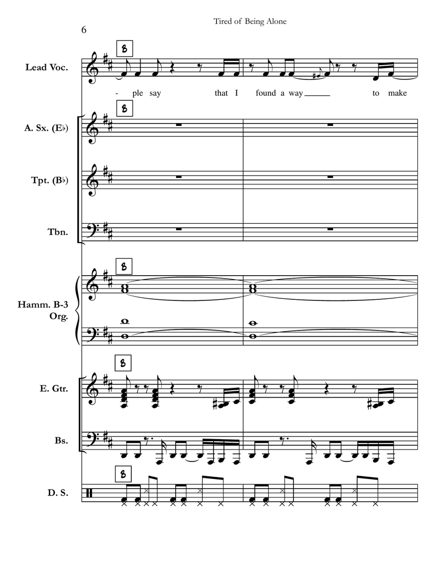 Tired Of Being Alone Small Ensemble scores gallery preview page 6