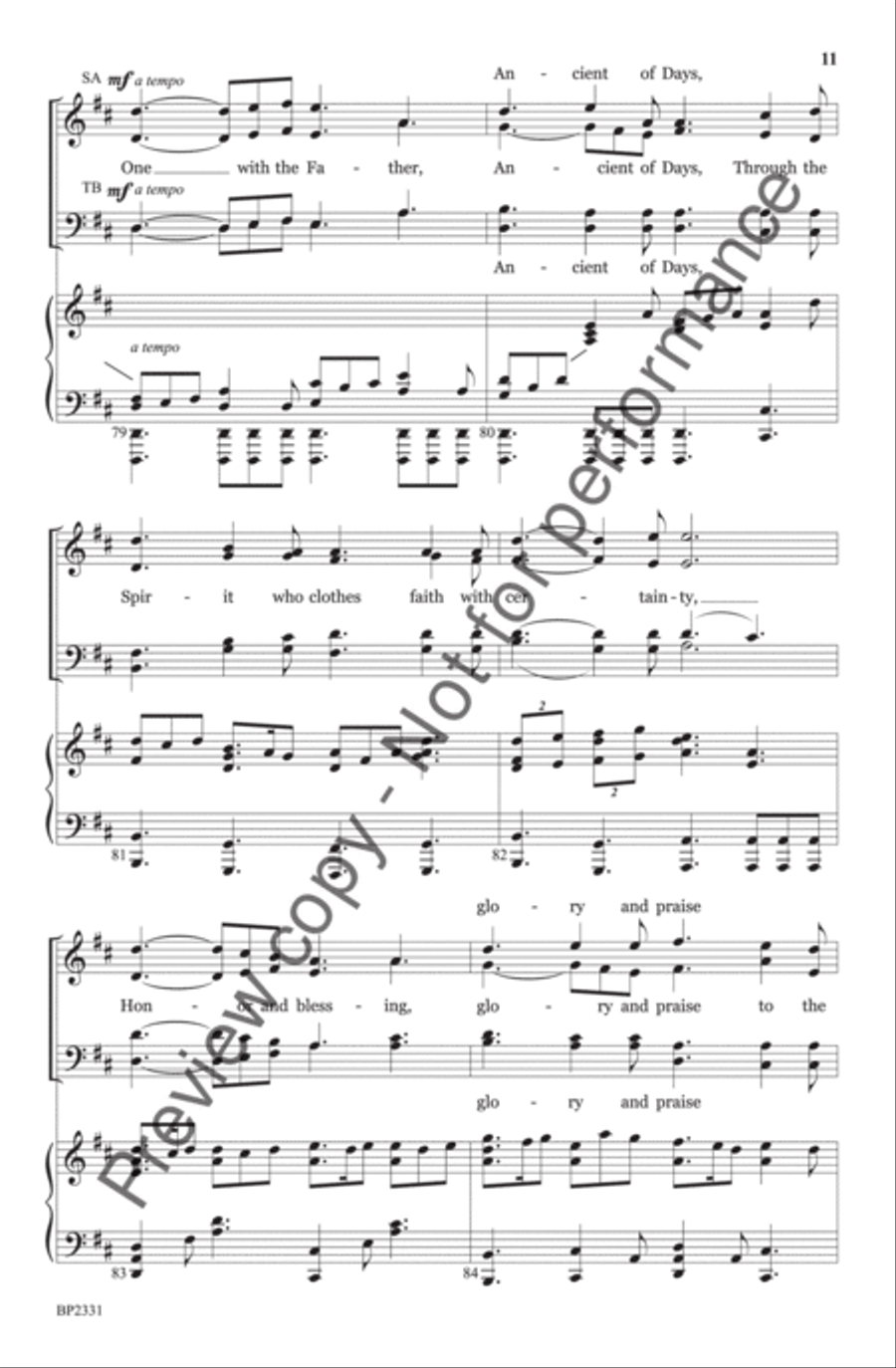 Resurrection Hymn (See What A Morning) 4-Part scores gallery preview page 12