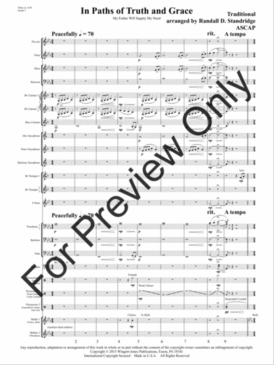 In Paths of Truth and Grace Concert Band scores gallery preview page 4