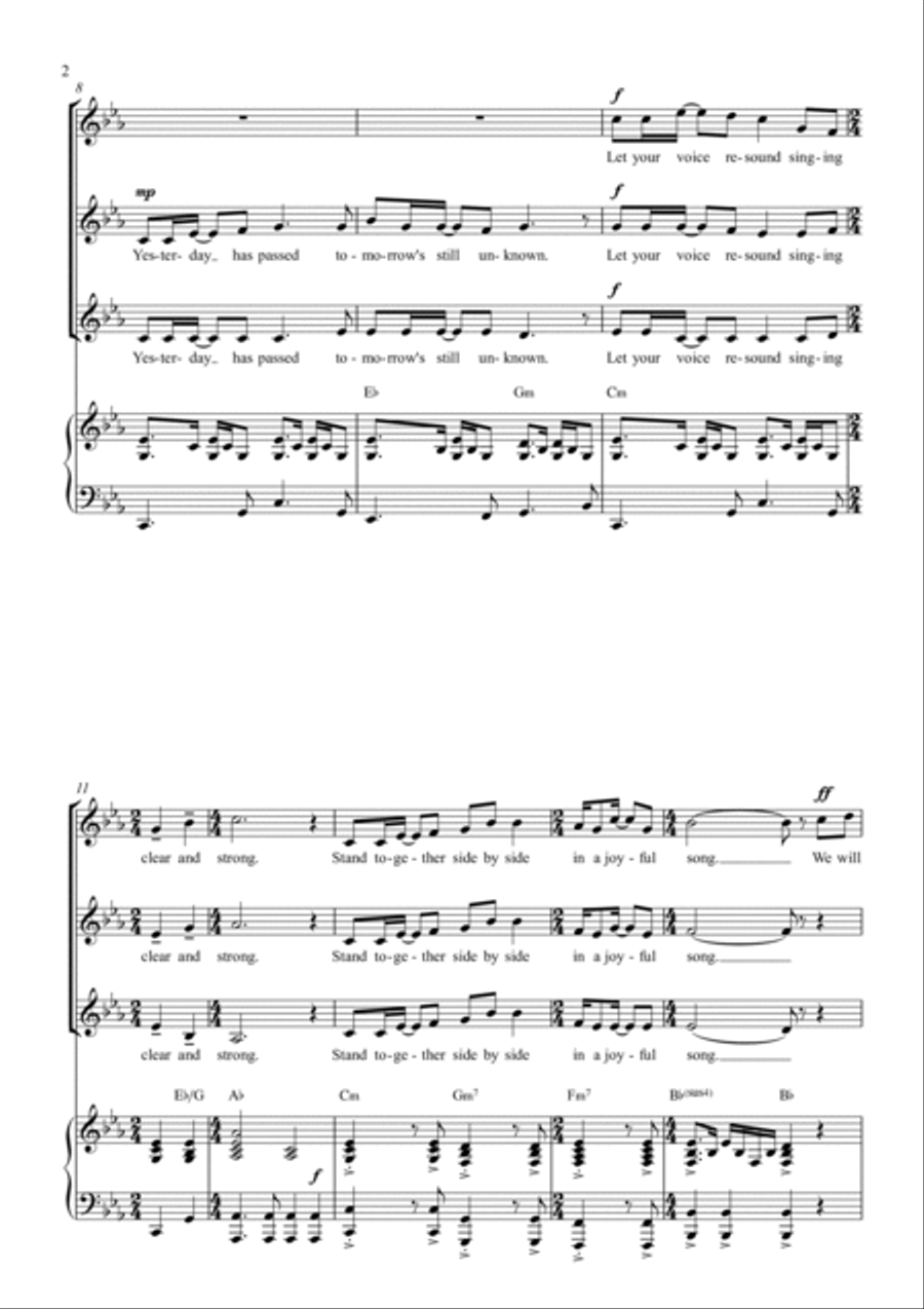 Do You Hear My Voice? SSA+men SSA scores gallery preview page 2