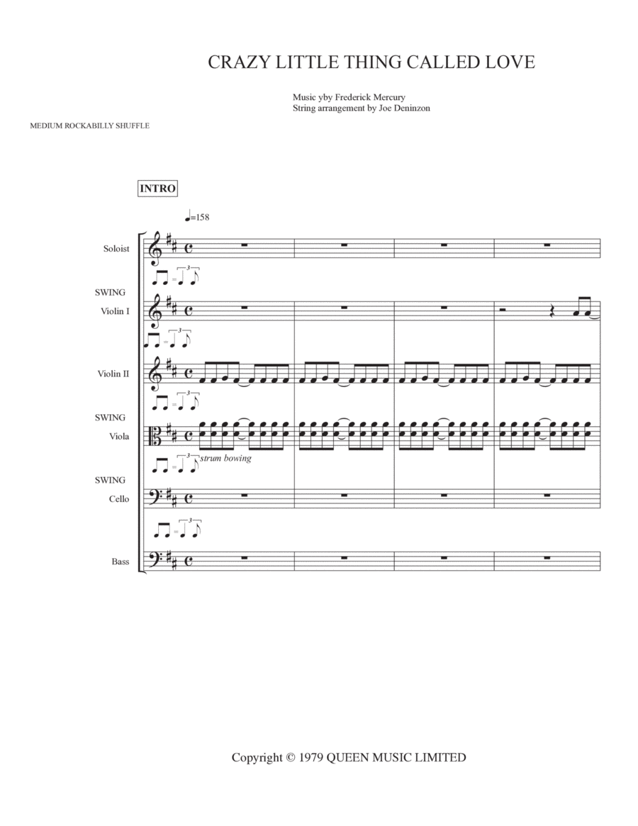 Crazy Little Thing Called Love Chamber Music scores gallery preview page 1