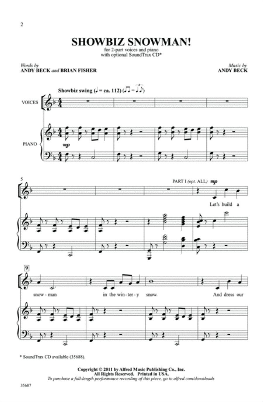 Showbiz Snowman! 2-Part scores gallery preview page 2