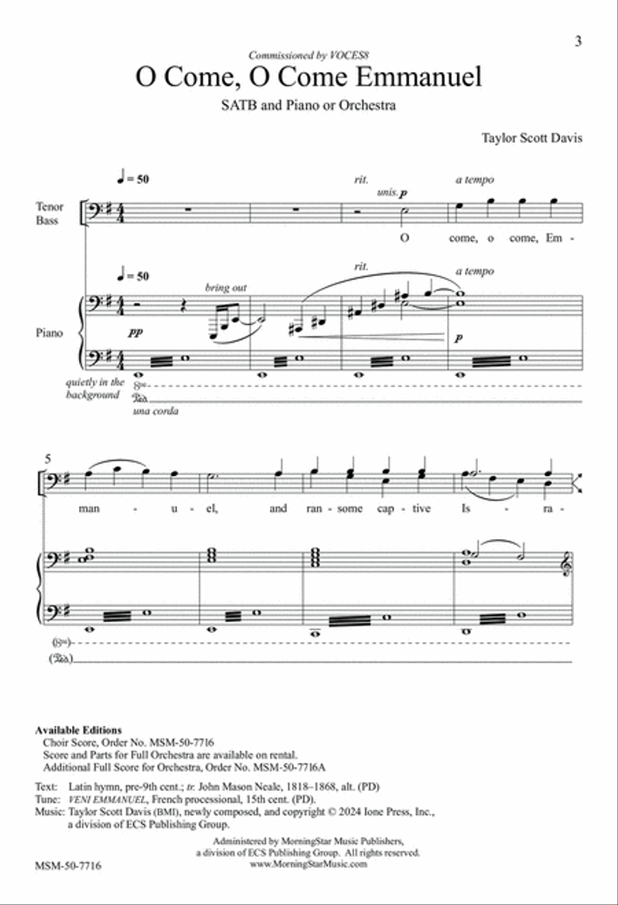 O Come, O Come, Emmanuel 4-Part scores gallery preview page 3