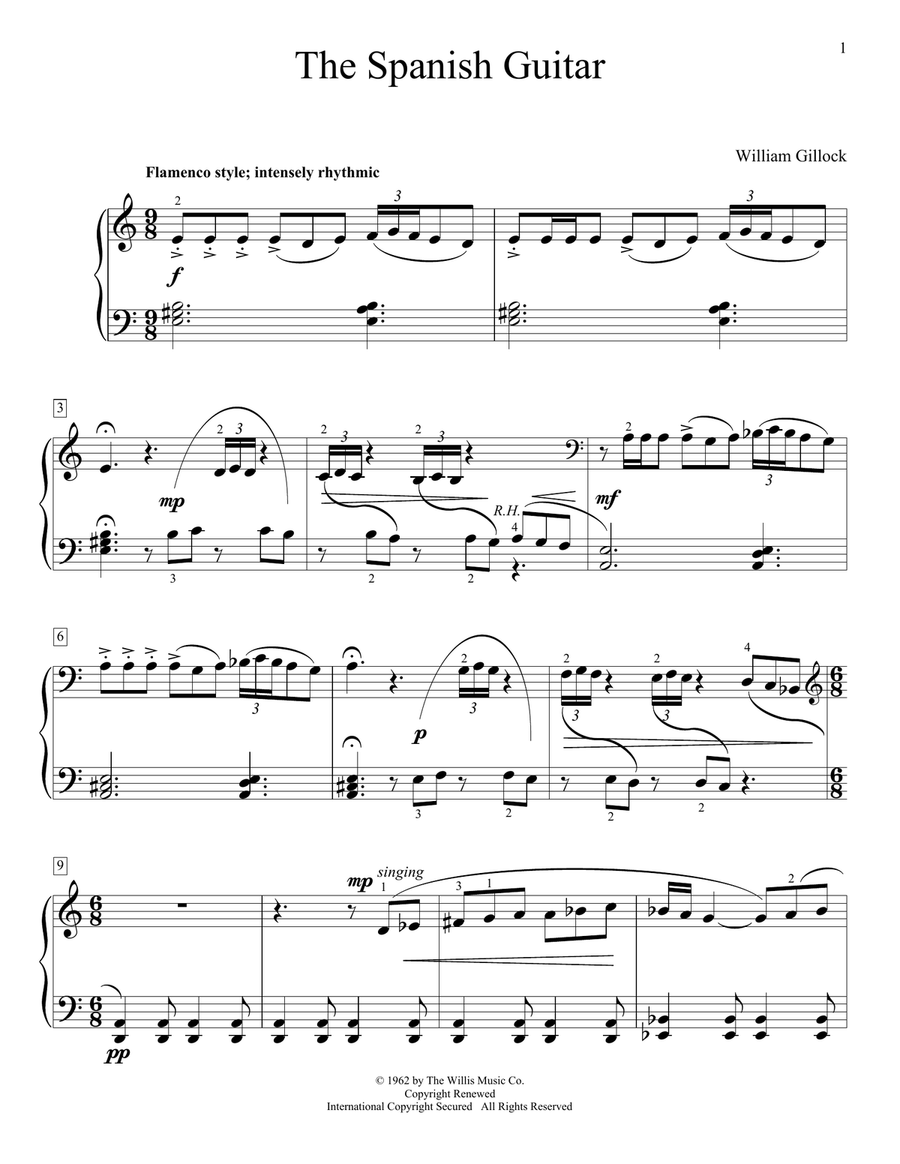 The Spanish Guitar Electric Guitar scores gallery preview page 1