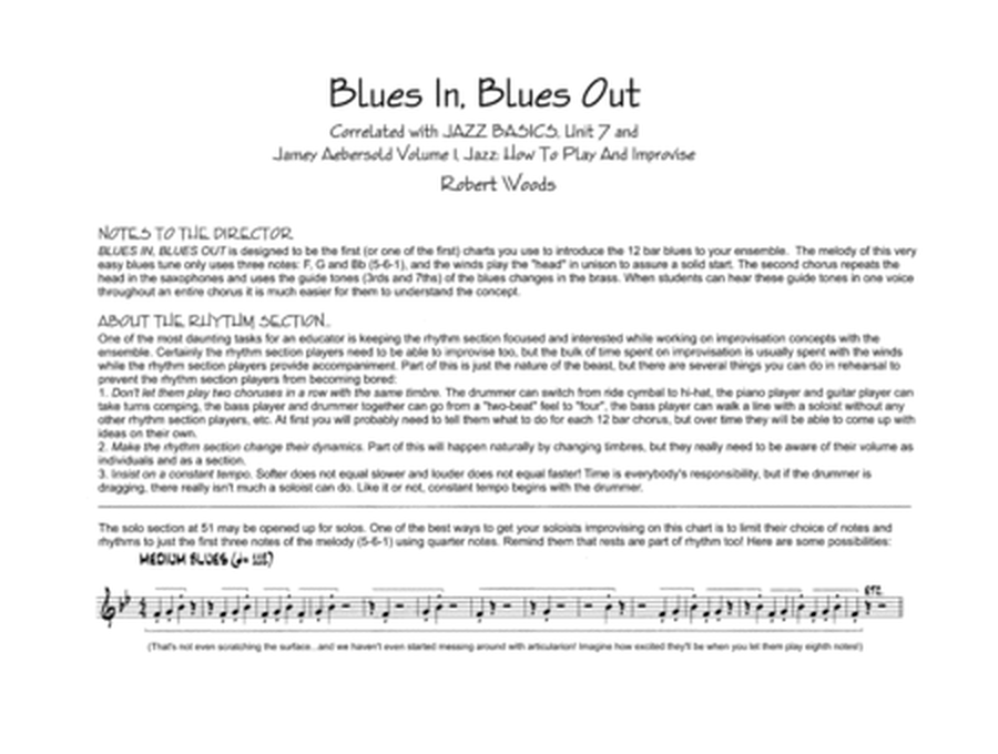 Blues In, Blues Out - Score