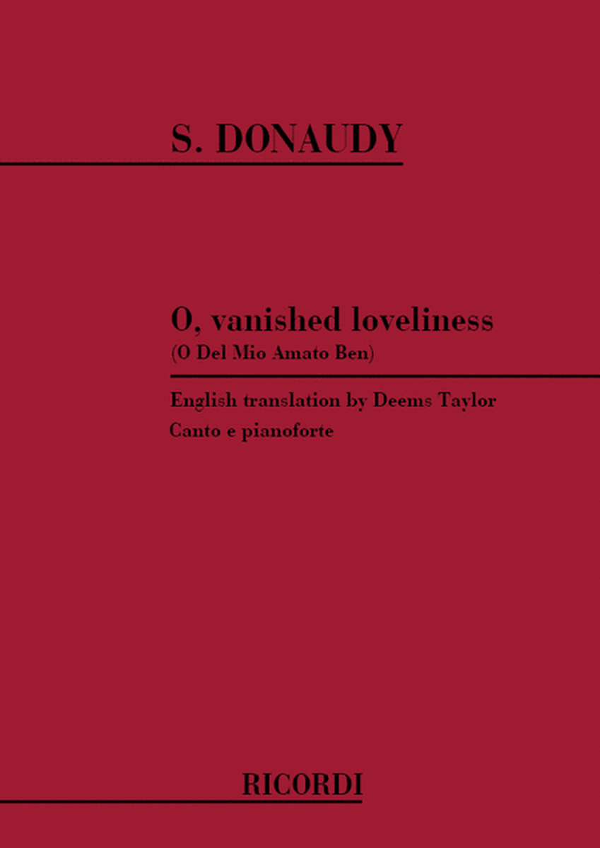 O, Vanished Loveliness
