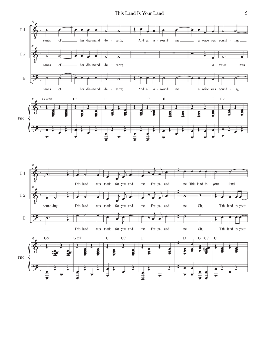 This Land Is Your Land This Land Is Your Land TTB scores gallery preview page 5