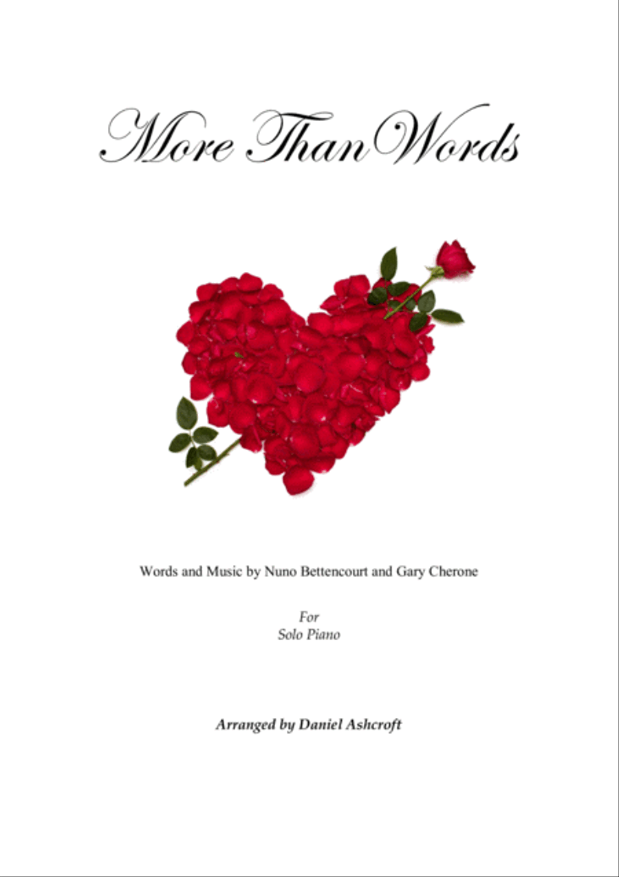 More Than Words Piano Solo scores gallery preview page 1