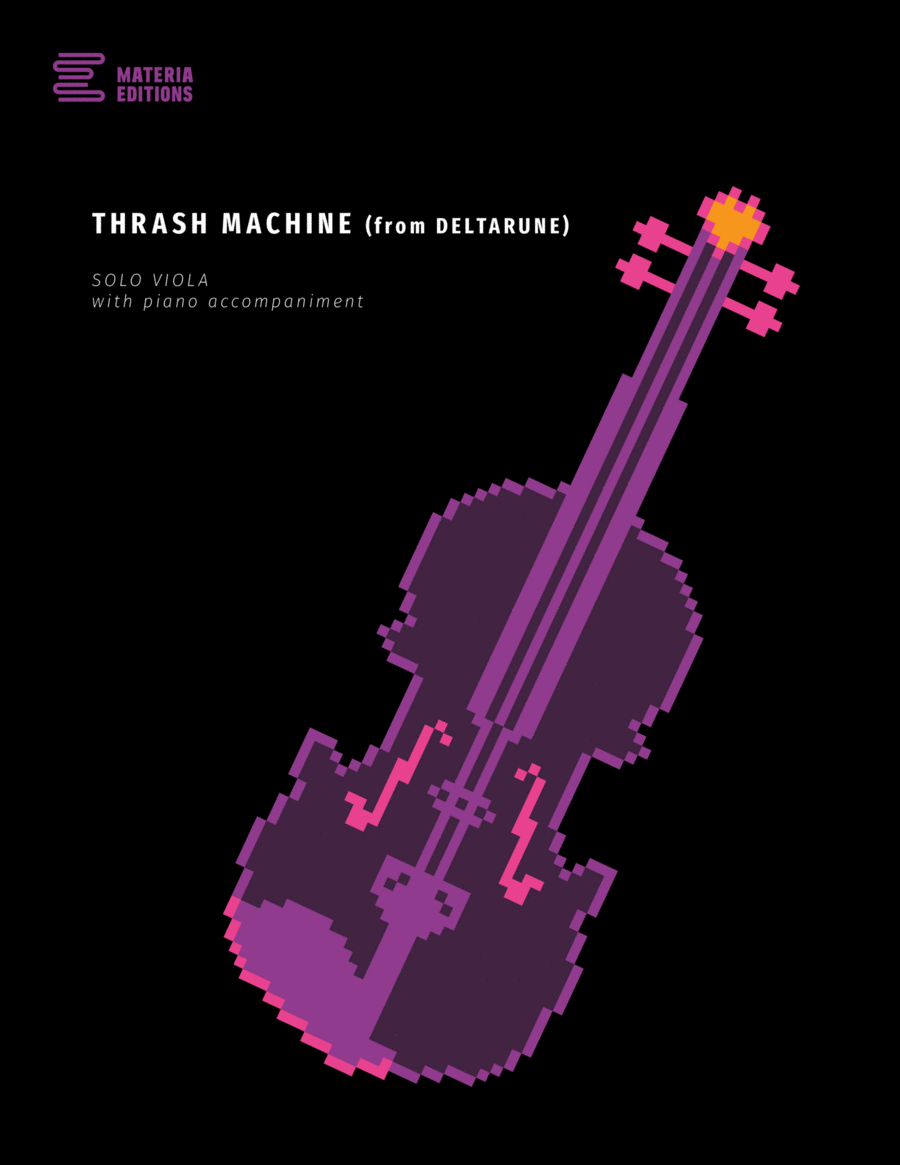 Thrash Machine (from DELTARUNE) (for Solo Viola with Piano Accompaniment) Piano Accompaniment scores gallery preview page 1
