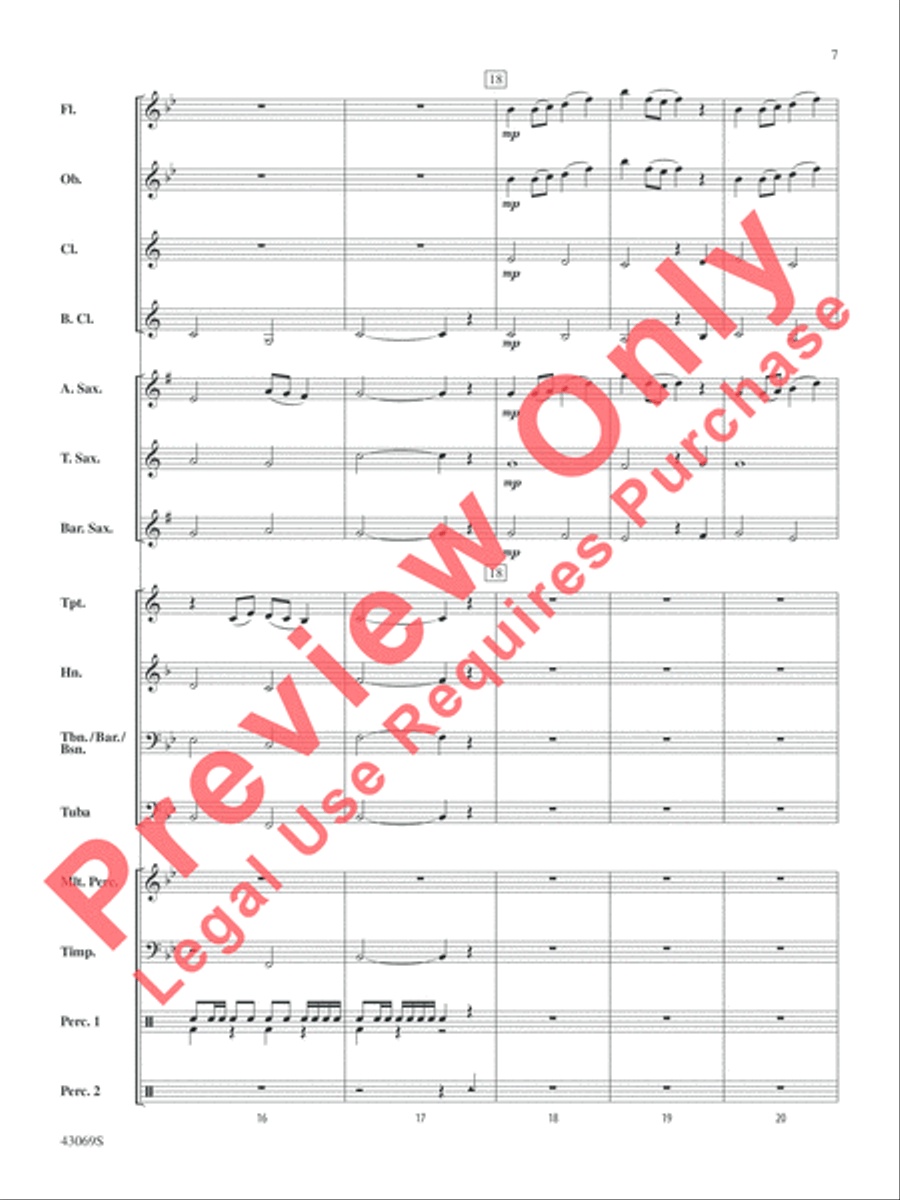Hymn for Those Who Serve Concert Band scores gallery preview page 7