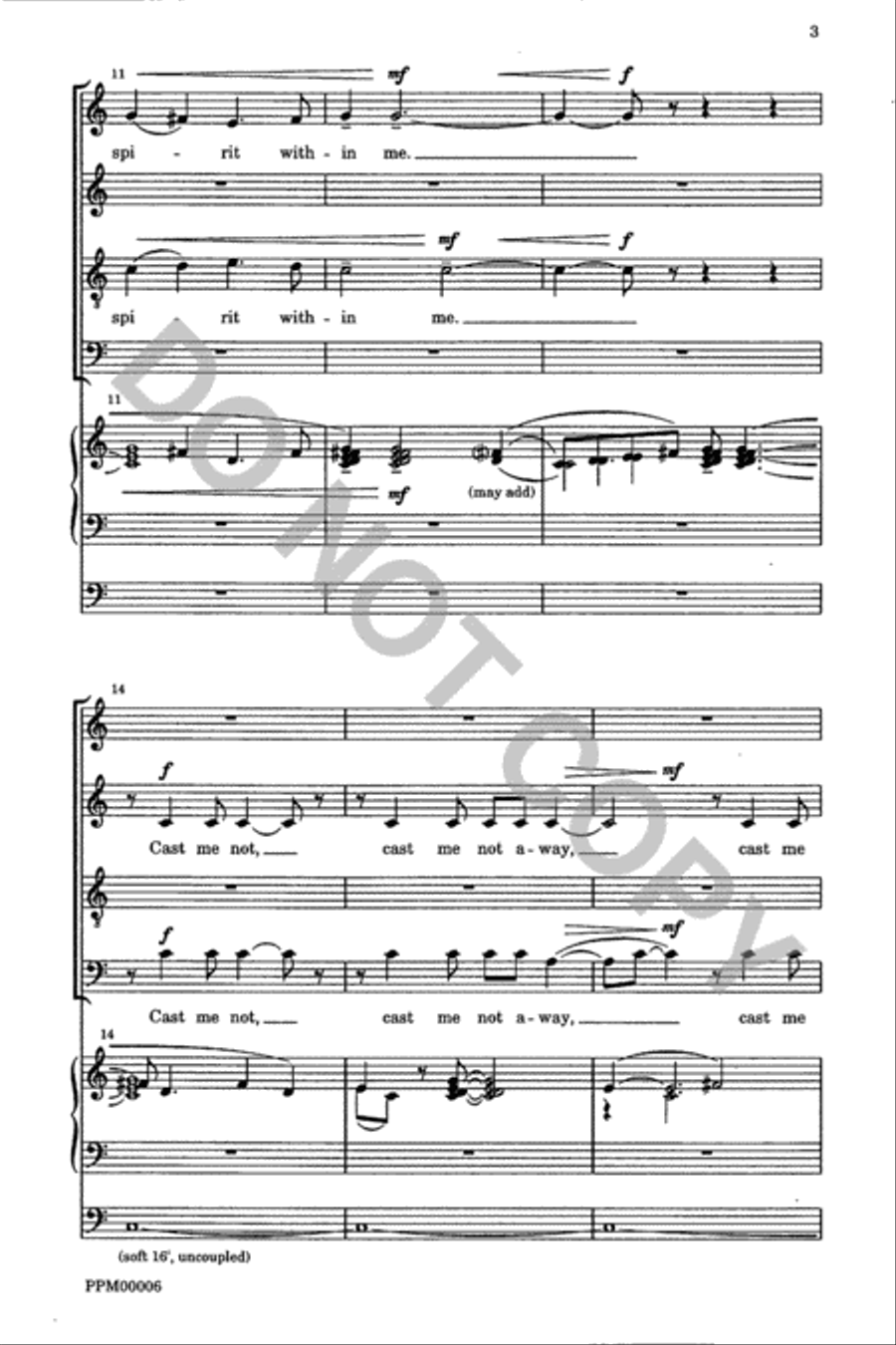 Create in Me a Clean Heart 4-Part scores gallery preview page 4