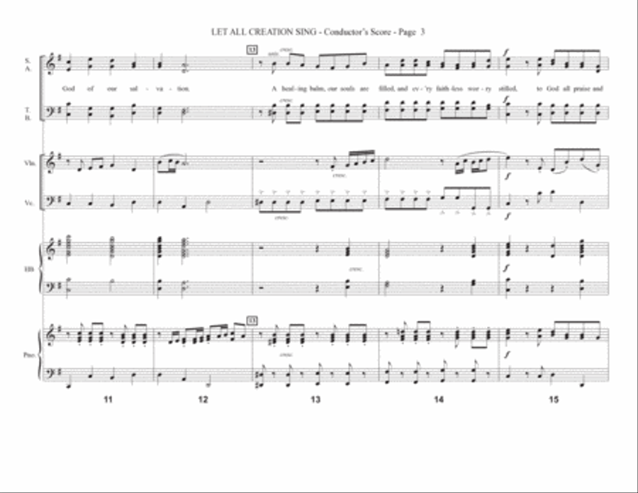 Let All Creation Sing - Full Score Choir scores gallery preview page 3