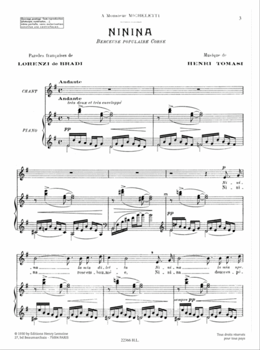 Melodies populaires corses (6) Medium Voice scores gallery preview page 2