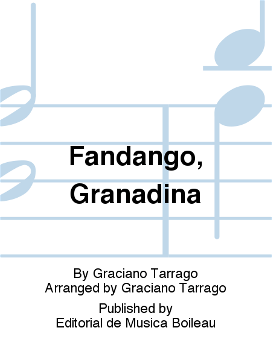 Fandango, Granadina Fandango, Granadina Guitar scores gallery preview page 1