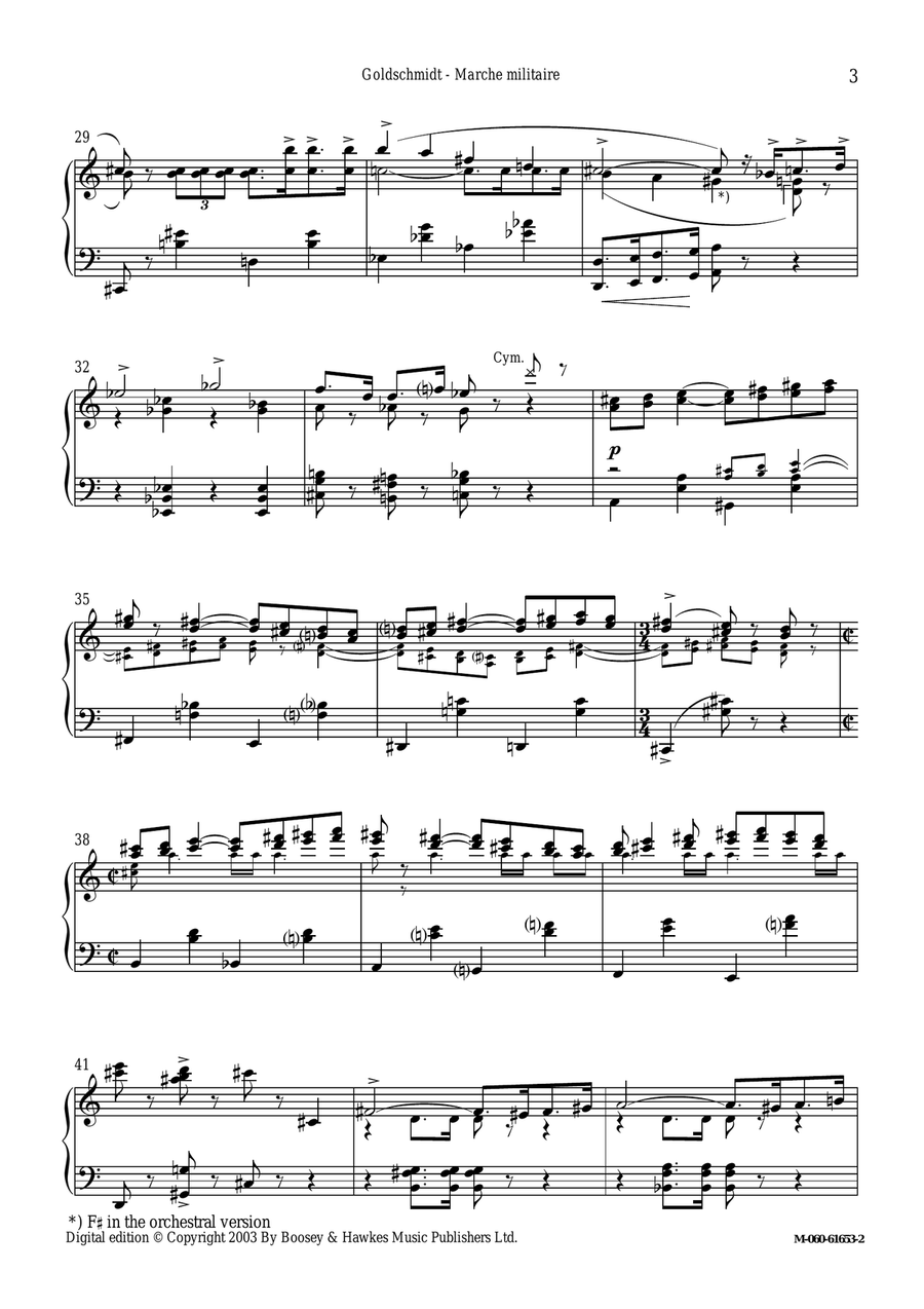 Marche Militaire, Op. 20 Marche Militaire, Op. 20 Piano Solo scores gallery preview page 3