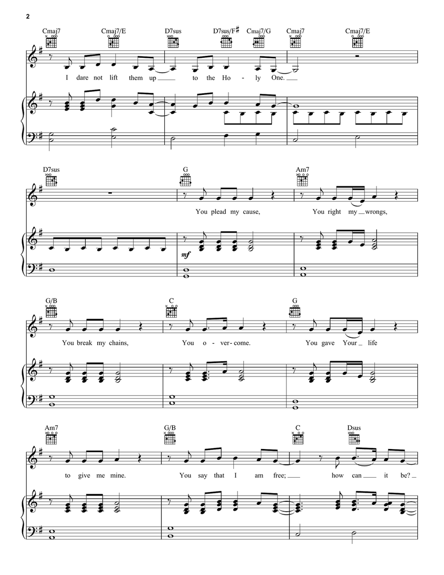 How Can It Be? Piano, Vocal, Guitar scores gallery preview page 2
