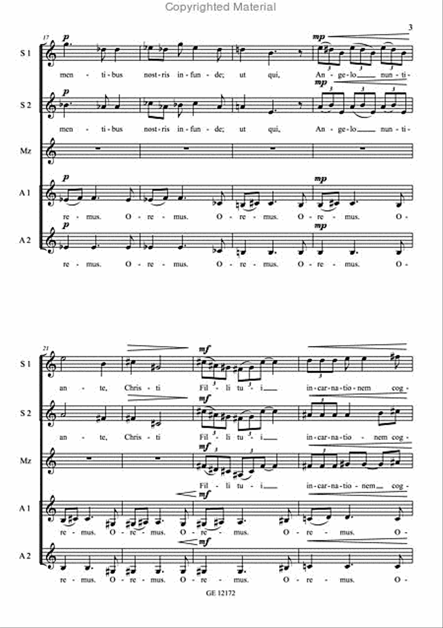 Ora pro nobis A Cappella scores gallery preview page 4