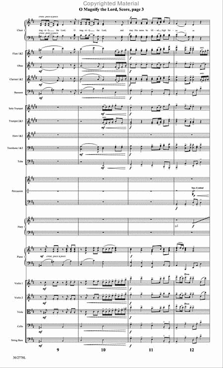 O Magnify the Lord - Orchestral Score and CD with Printable Parts Choir scores gallery preview page 4