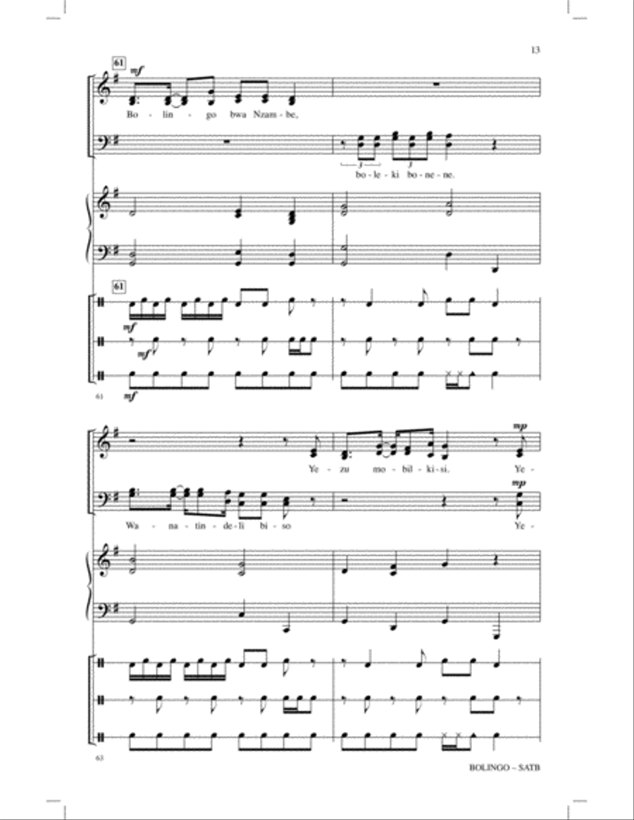 Bolingo 4-Part scores gallery preview page 11