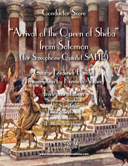 Arrival of the Queen of Sheba (for Saxophone Quintet SATTB) image number null