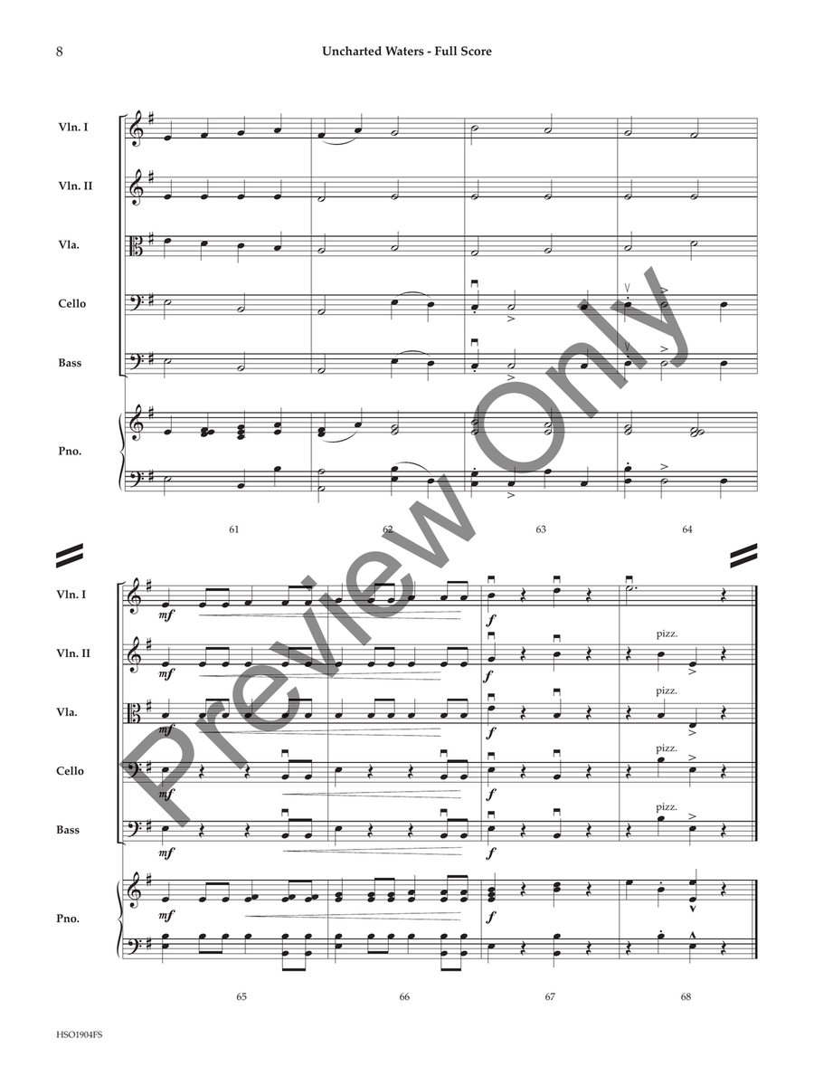 Uncharted Waters (Score) String Orchestra scores gallery preview page 7