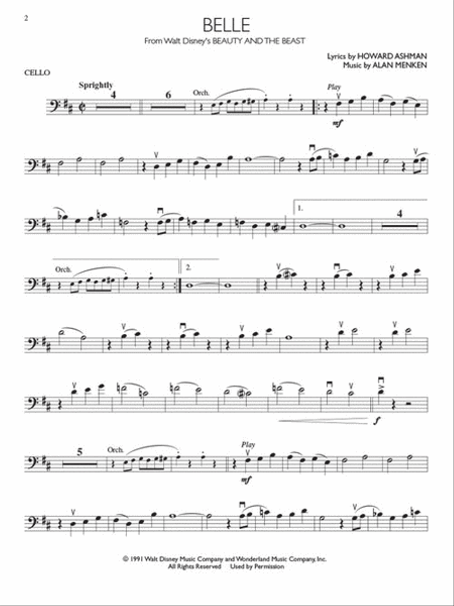 Disney Movie Hits for Cello Collection / Songbook scores gallery preview page 3