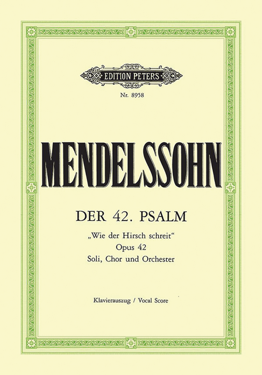 Psalm 42 Wie der Hirsch schreit Op. 42 (Vocal Score) 4-Part scores gallery preview page 1