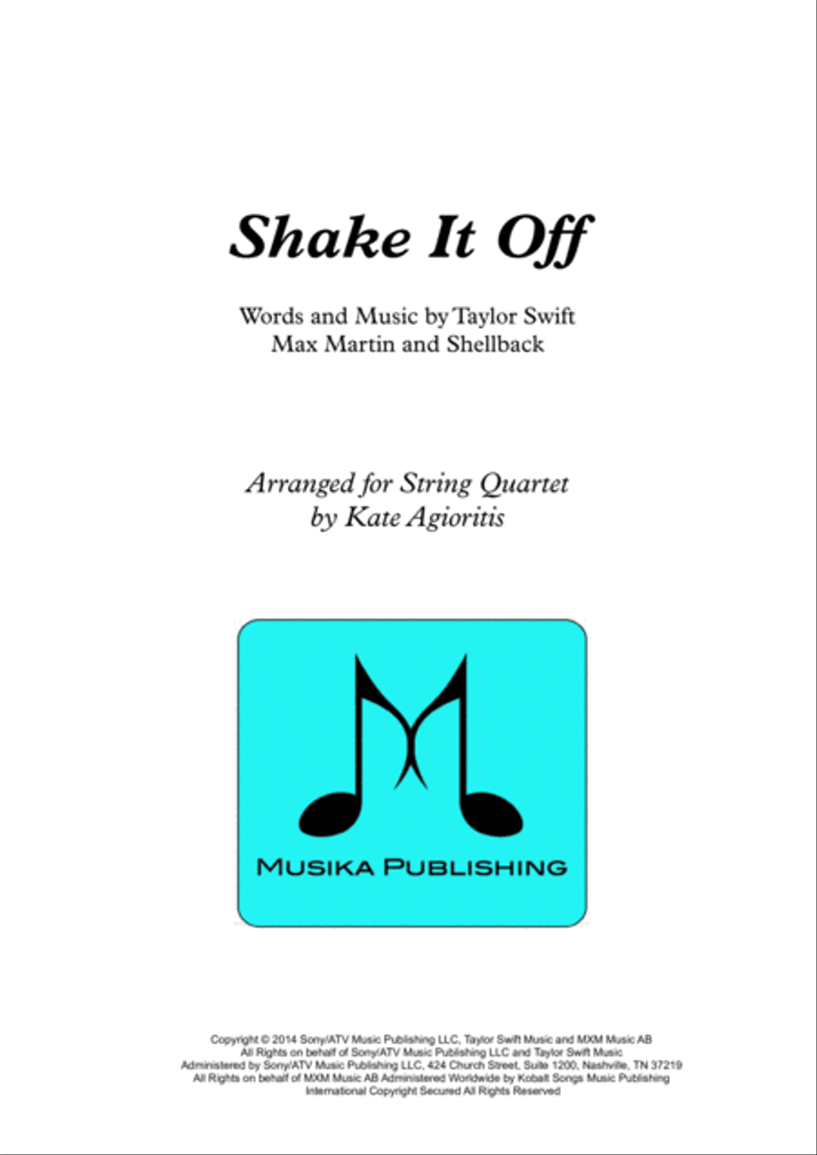 Shake It Off String Quartet scores gallery preview page 1