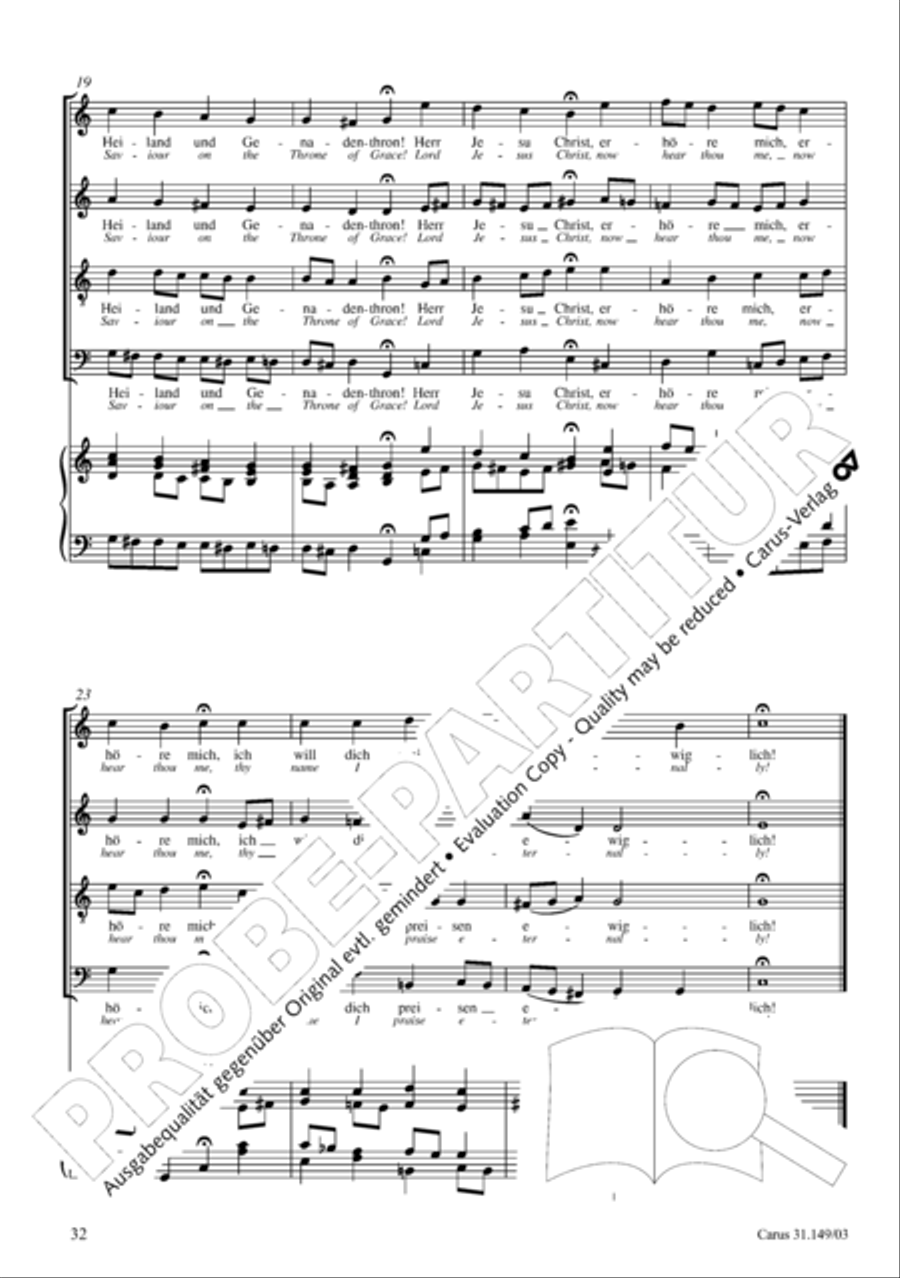 The voice of rejoicing and hope (Man singet mit Freuden vom Sieg) 4-Part scores gallery preview page 33
