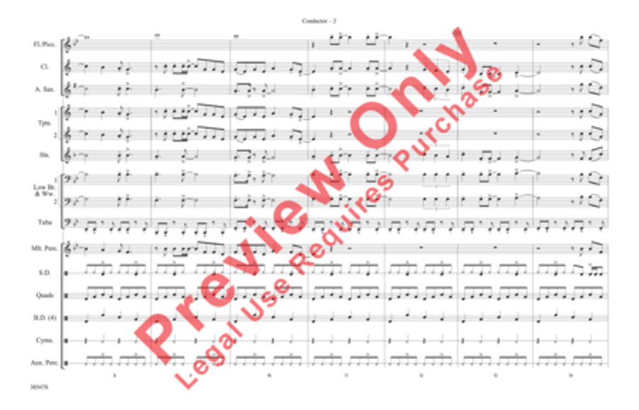 The Edge of Glory Marching Band scores gallery preview page 3