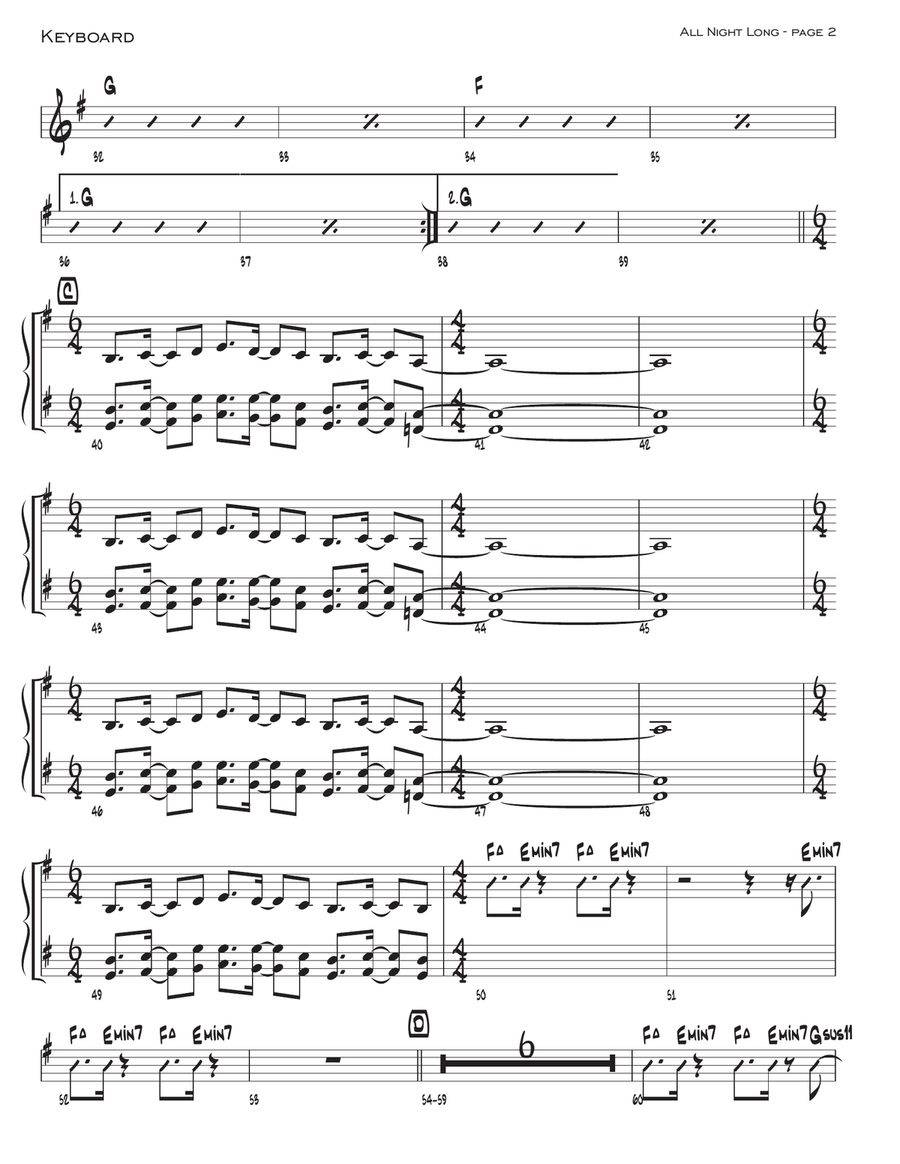 All Night Long (all Night) Small Ensemble scores gallery preview page 6