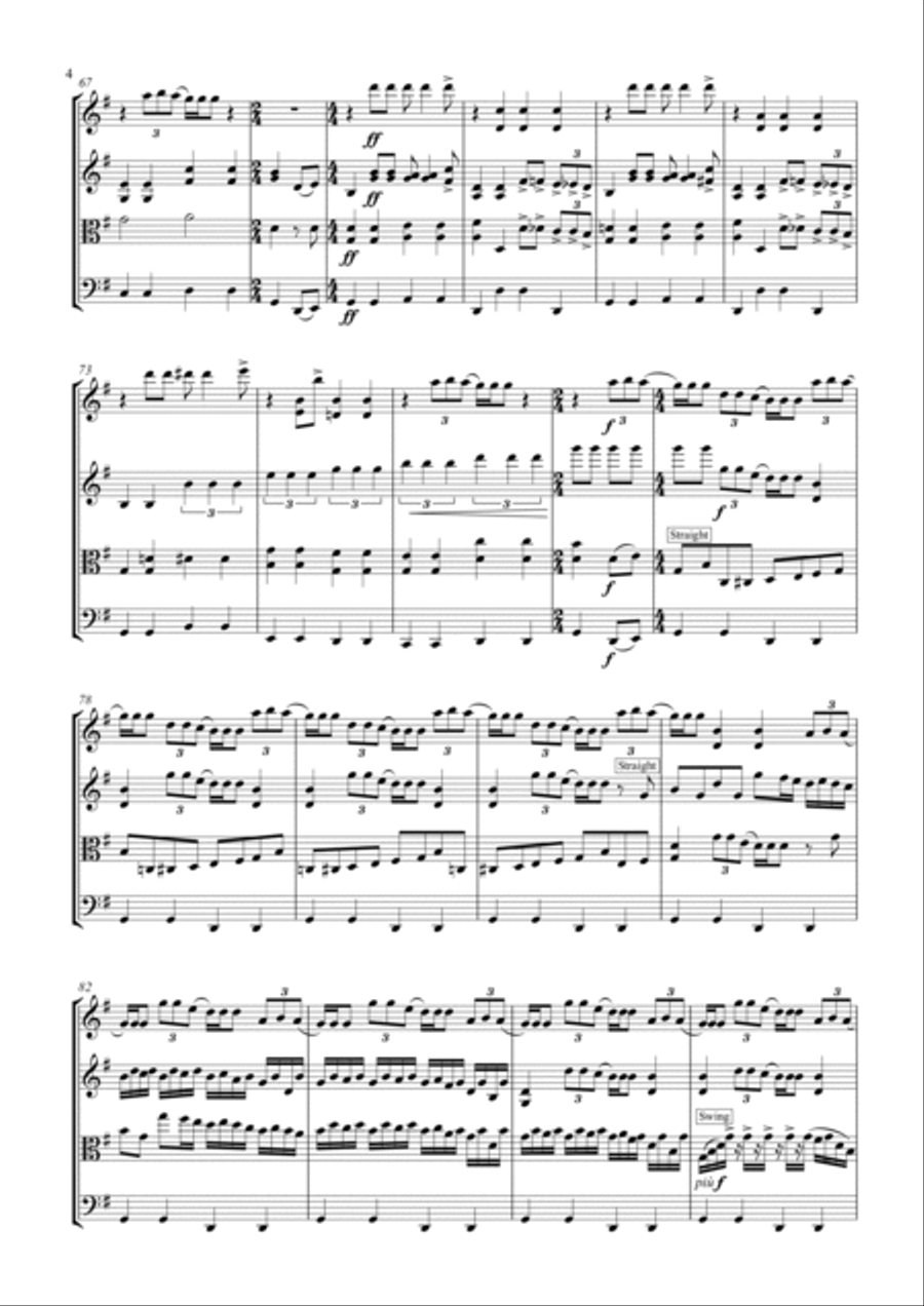 All You Need Is Love All You Need Is Love String Quartet scores gallery preview page 4