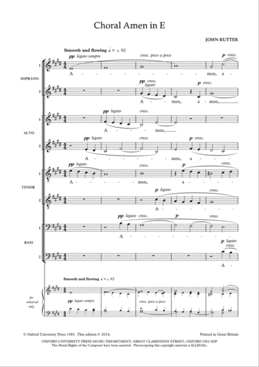 Three Choral Amens Three Choral Amens SSATB scores gallery preview page 2