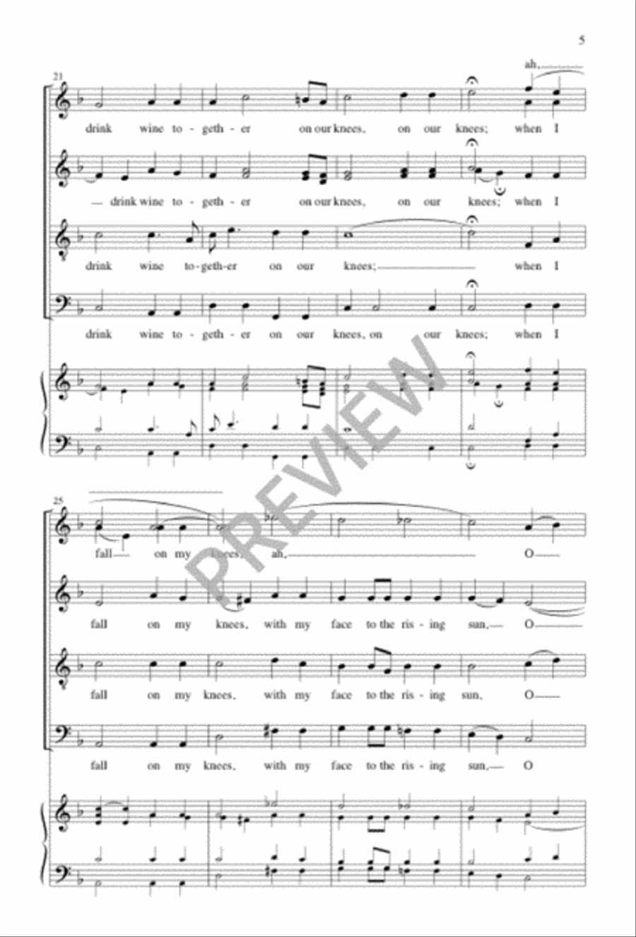 Let Us Break Bread Together 4-Part scores gallery preview page 5