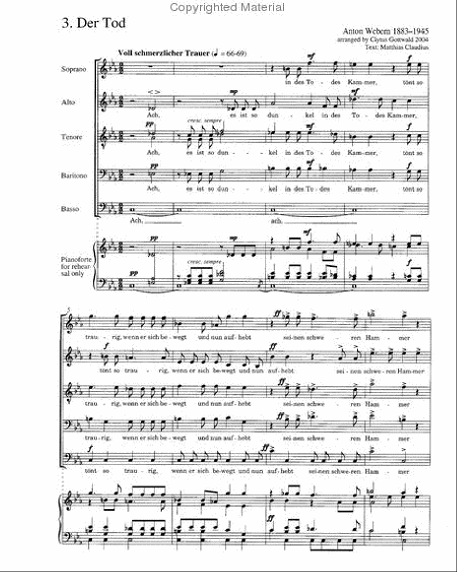 Vier fruhe Lieder Choir scores gallery preview page 4